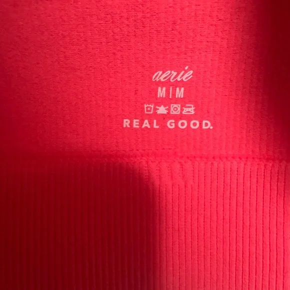 Aerie Pink Superchill Seamless Ring Cap Sleeve Bra Top - Picture 10 of 11